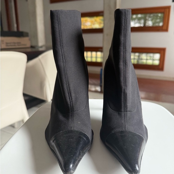 Italian Black Women's Ankle Boots Booties - Picture 2 of 5